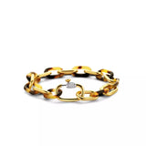 Bracciale Ti Sento Maglie con Motivo Leopardo in Argento Dorato 2947TU