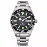 CITIZEN Orologio Automatico Uomo con Cassa Rotonda Quadrante Nero e Cinturino in Acciaio NY0120-52E
