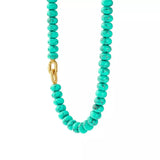 Collana Ti Sento con Pietre Turchesi e Chiusura Dorata 34049TQ Variante