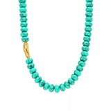 Collana Ti Sento con Pietre Turchesi e Chiusura Dorata 34049TQ