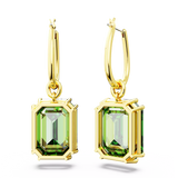 SWAROVSKI Orecchini pendenti con cristalli verdi ottagonali sfaccettati su montatura dorata 5676071 Variante