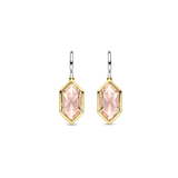 TI SENTO orecchini pendenti in argento bicolore a forma esagonale con pietre color nude 7945NU Variante