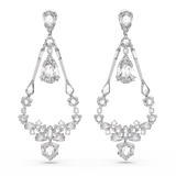 Orecchini Swarovski Chandelier Pendenti Rodiati con Cristalli di Varie forme 5665827