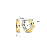 TI SENTO Orecchini cerchi da donna in argento dorato con zirconi 7953ZY Dimensioni