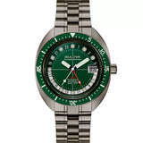 BULOVA Orologio Automatico Datario con Cassa e Cinturino in Acciaio e IP Grigio Quadrante Verde 98B415