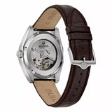 BULOVA Orologio Automatico Uomo Cassa Ottagonale in Acciaio Quadrante Verde e Cinturino in Pelle Marrone 96B427 Variante