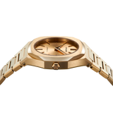 Orologio D1 Milano da Donna al Quarzo Ultra Thin Cassa e Cinturino in Acciaio Dorato Quadrante Dorato UTBL31 Variante