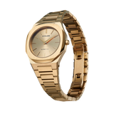 Orologio D1 Milano da Donna al Quarzo Ultra Thin Cassa e Cinturino in Acciaio Dorato Quadrante Dorato UTBL31 Variante2