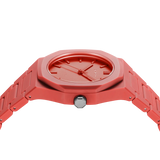 D1 Milano Orologio al Quarzo Solo Tempo con Cassa Ottagonale Quadrante Rosso e Cinturino in Policarbonato Rosso PCBU05 Variante2