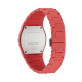 D1 Milano Orologio al Quarzo Solo Tempo con Cassa Ottagonale Quadrante Rosso e Cinturino in Policarbonato Rosso PCBU05 Variante3