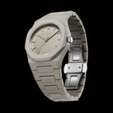 D1 Milano Orologio al Quarzo Solo Tempo con Cassa Ottagonale Quadrante Ecru e Cinturino in Policarbonato Ecru PCBU06 Variante