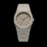 D1 Milano Orologio al Quarzo Solo Tempo con Cassa Ottagonale Quadrante Ecru e Cinturino in Policarbonato Ecru PCBU06