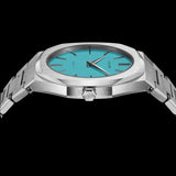 D1 Milano Orologio al Quarzo Solo Tempo Unisex con Cassa Ottagonale Quadrante Azzurro e Cinturino in Acciaio UTBU08 Variante2