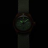 Orologio ORIS Divers Sixty-Five Cotton Candy quadrante azzurro cinturino in tessuto verde 01 733 7771 3157-07 3 19 03BRS dettaglio 3
