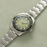 Orologio ORIS Divers Sixty-Five Date quadrante verde bracciale in acciaio 01 733 7707 4057-07 8 20 18 dettaglio 3
