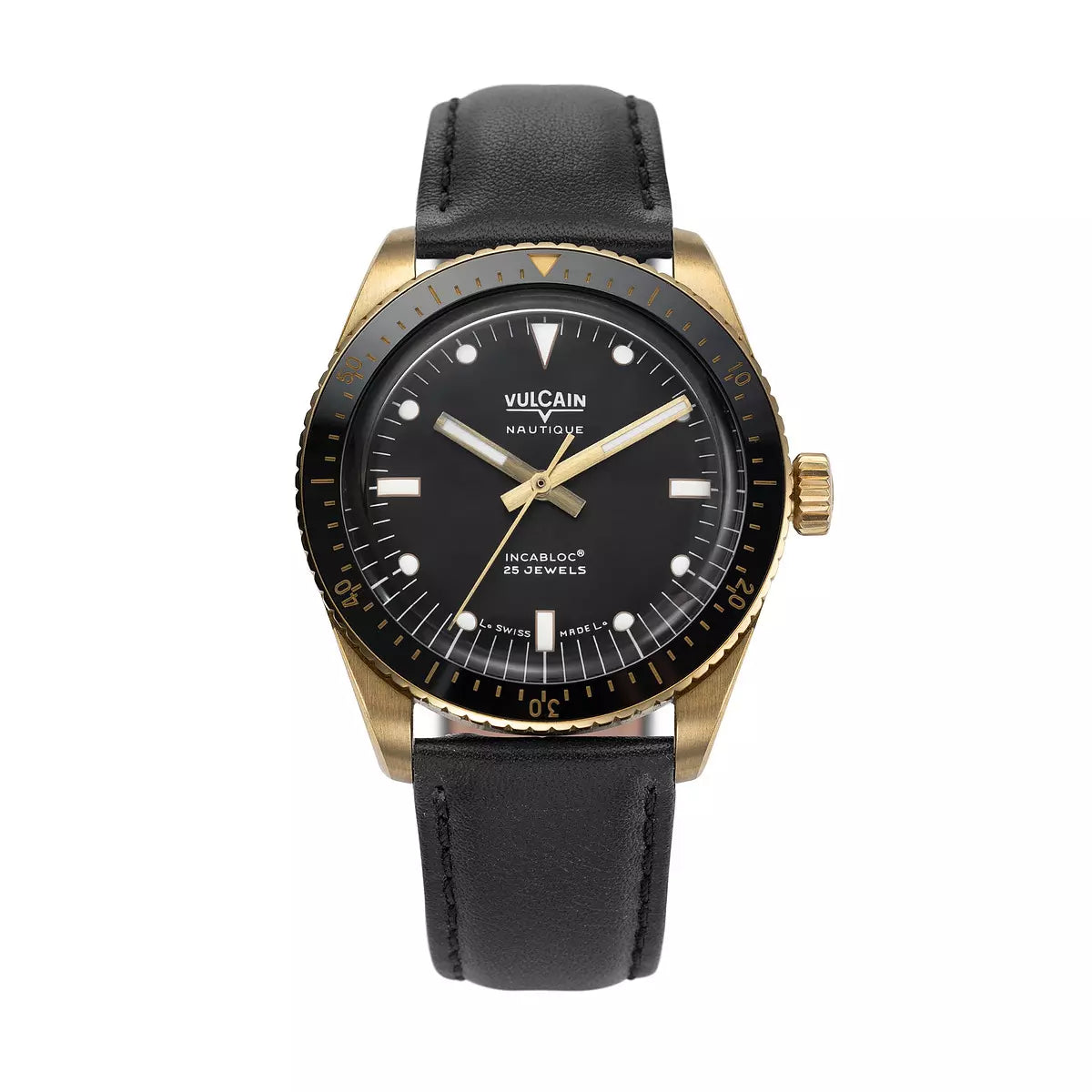 Vulcain Skindiver Nautique Bronzo Nero Automatico