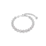 Swarovski bracciale tennis da donna rodiata con cristalli rotondi su montatura a cipollina 5682666