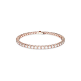 Bracciale donna Swarovski tennis in metallo placcato oro rosa e zirconi taglio rotondo 657659