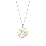 Collana TI SENTO con ciondolo segno zodiacale Bilancia in argento madreperla e zirconi 6826LI