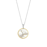 Collana TI SENTO con ciondolo segno zodiacale Cancro in argento madreperla e zirconi 6826CA
