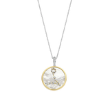 Collana TI SENTO con ciondolo segno zodiacale Pesci in argento madreperla e zirconi 6826PI