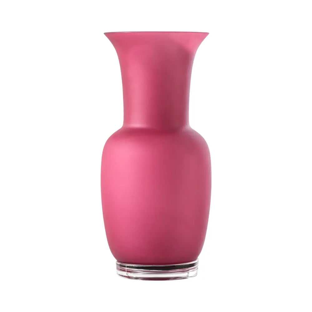 Vase Venini Opalino Sabbiato Verde Mela - Verre De Murano, Hauteur 30 Cm, Neuf
