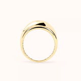 ALFYO Anello a Fascia Bold in Oro Giallo 18 kt sezione