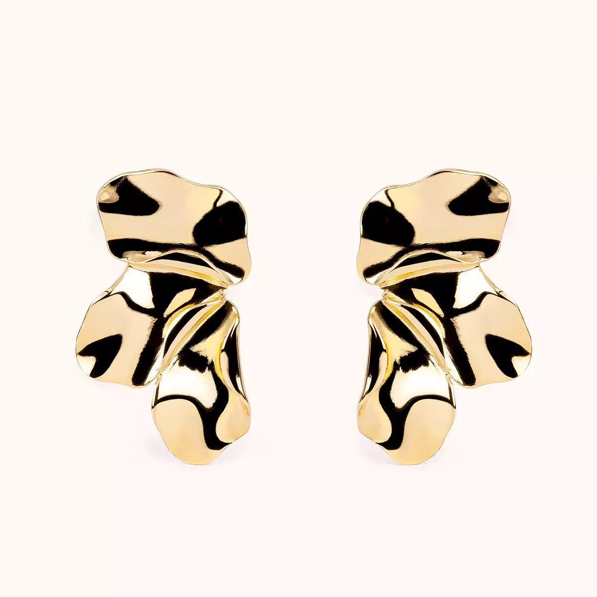 Drperfect Orecchini a bottone placcati in oro 14 carati per donna Set Drperfect Orecchini a bottone placcati in oro 14 carati per donna Set