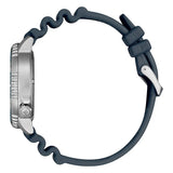 Citizen PROMASTER BLUE DIAL vista laterale cassa acciaio spazzolato con corona a vite e cinturino poliuretano BN0167-09W