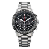 Citizen PROMASTER NAVIHAWK cronografo Eco-Drive quadrante nero, bracciale acciaio, lunetta girevole nera CA4664-60E