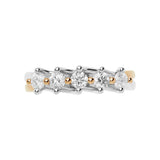 Anillo de compromiso Comete en oro rosa y blanco con diamantes ANB 2658
