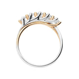 Anillo de compromiso Comete en oro rosa y blanco con diamantes ANB 2658