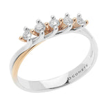 Comete Fedina Oro Rosa e Bianco con Diamanti ANB 2658