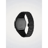 D1 Milano Polychrono Void Phantom fondello in acciaio con incisioni Italian Design e bracciale nero PHBJ18