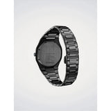 D1 Milano Ultra Thin Dark Illusion fondello inciso acciaio gun metal con bracciale integrato vista posteriore UHBJ08