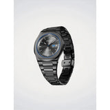 D1 Milano Ultra Thin Dark Illusion orologio completo vista angolata bracciale acciaio gun metal spessore 7.30mm UHBJ08