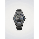 D1 Milano Ultra Thin Dark Illusion orologio uomo quadrante grigio soleil cassa ottagonale bracciale acciaio gun metal UHBJ08