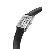 Frederique Constant Classics Carree Small Seconds vista laterale cassa acciaio rettangolare e corona a cipolla FC-235S2C6