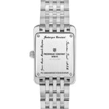 Frederique Constant Classics Carree Small Seconds fondello inciso acciaio inossidabile Swiss Made chiusura a farfalla FC-235GR2C6B
