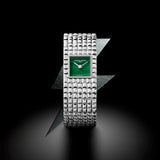 Frederique Constant Classics Manchette quadrante malachite verde su bracciale manchette acciaio clou de paris ambientato FC-200MA1MC6B