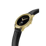 Frederique Constant Classics Moneta Moonphase vista laterale dettaglio lunetta moneta e corona oro giallo FC-206B3S5
