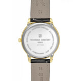 Frederique Constant Classics Moneta Moonphase fondello acciaio inciso con cinturino pelle vitello nero FC-206B3S5