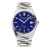 Frederique Constant Highlife Automatic Cosc orologio quadrante blu con indici applicati e bracciale acciaio FC-303BLS3NH6B