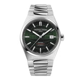 Frederique Constant Highlife Automatic Cosc quadrante verde British racing green con globo in rilievo, bracciale acciaio FC-303G3NH6B