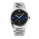 Frederique Constant Highlife Automatic quadrante nero con motivo blu onde sonore, bracciale acciaio FC-303TA3NH6B