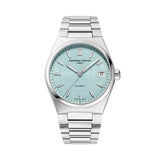 Frederique Constant Highlife Ladies Automatic quadrante azzurro motivo globo, bracciale acciaio, indici applicati FC-303LB2NH6B