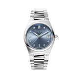 Frederique Constant Highlife Ladies Quartz quadrante azzurro sunray con diamanti e bracciale acciaio integrato FC-240LND2NH26B