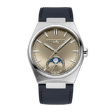 Frederique Constant Highlife Moonphase Date Manufacture quadrante champagne effetto sole con cinturino pelle blu FC-716RG3NH6