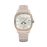 Raymond Weil Freelancer Cushion automatico donna quadrante crema con fasi lunari, diamanti e cinturino pelle taupe 2496-C5S-40051