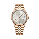 Raymond Weil Freelancer Date orologio automatico quadrante crema sunray con bracciale acciaio placcato oro rosa 2741-P5-64001